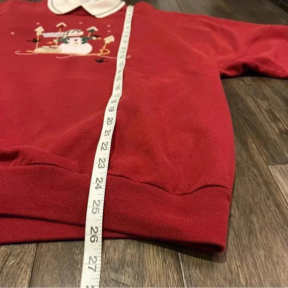 Vintage Snowman Snow Bird Winter Christmas Sweatshirt XL - Picture 8 of 8
